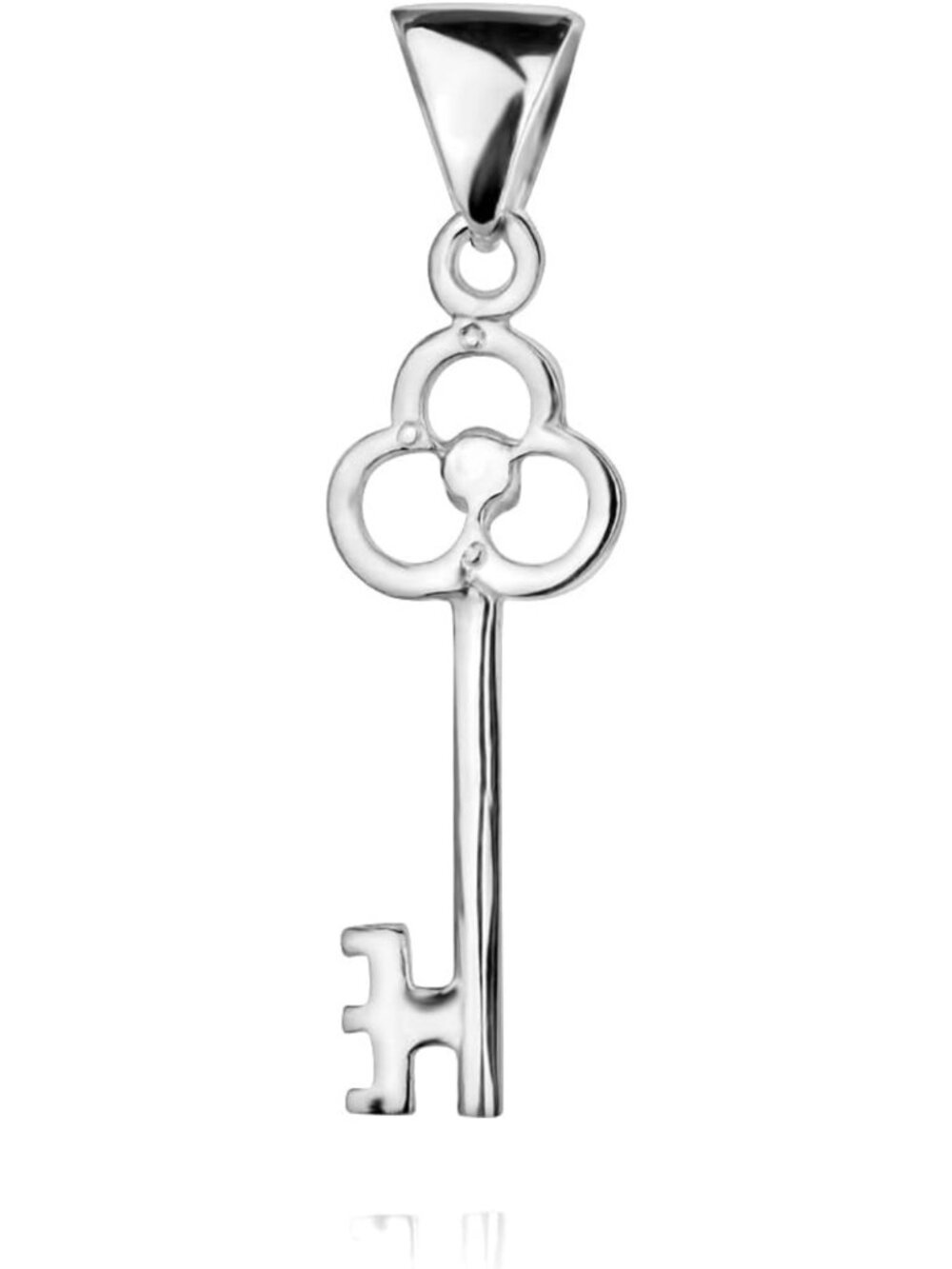 Sterling Silver 925 Small Key Pendant Necklace & Bracelet Charm - Fine Jewelry